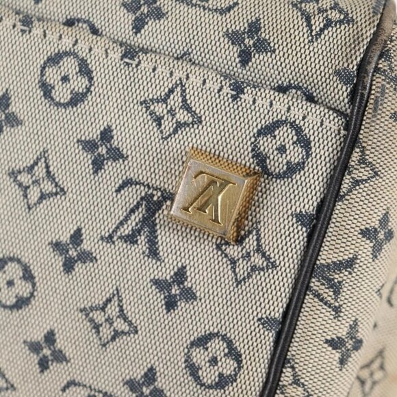 LOUIS VUITTON Monogram Mini Josephine GM Hand Bag Blue LV Auth - Picture 10 of 16